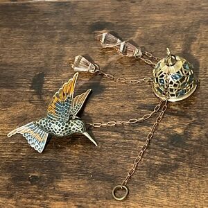 Colorful Hummingbird Pendant with Chain